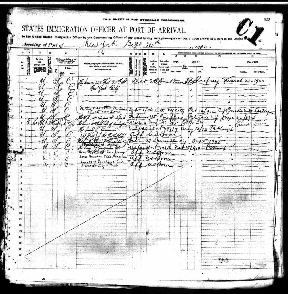 Ship Manifest showing Simon Levy sailing on SS St. Louis from Cherbourg to NY - 1910 - page 2