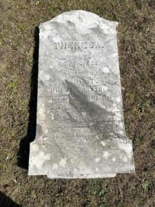 Theresa Sanger Hess (1814-1851) Gravestone