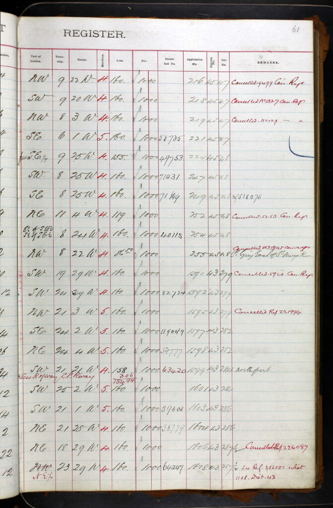 Homestead Grant Register - Alexander Benioff_1894 - p 2