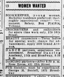 George Benioff - Women Wanted - Fur Finisher - 1935